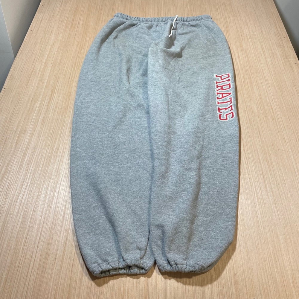 Jerzees Sweatpants Mens Large Gray Pirates Graphic NuBlend Joggers